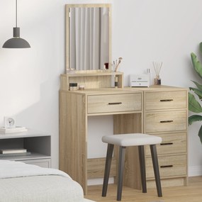vidaXL Tocador com Gavetas Carvalho Sonoma 50x41x140 cm
