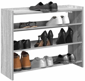 vidaXL Sapateira 80x25x62 cm derivados de madeira cinzento sonoma