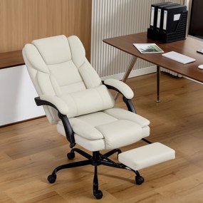 Cadeira de esritório Ergonómico, 67 x 65 x 119 cm, Encosto Reclinável, Bege