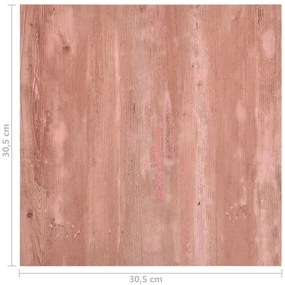 Tábuas de soalho autoadesivas 20 pcs 1,86 m² PVC vermelho