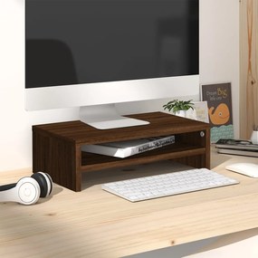 vidaXL Suporte monitor 42x24x13 cm derivados madeira carvalho castanho