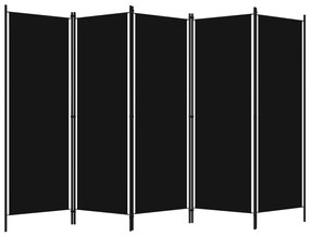 Divisão de quarto com 5 painéis 250x180 cm preto