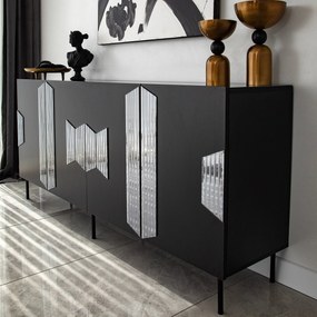 Console Vienna – Preto – 180 cm x 80 cm x 40 cm