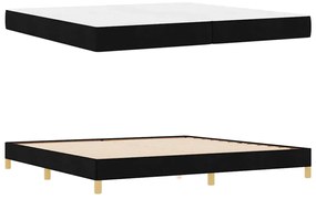 Cama Box Preto, Marrom 200 x 200 cm