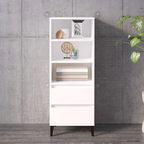 821244 vidaXL Aparador 40x36x110 cm derivados de madeira branco