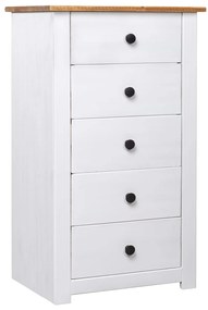 vidaXL Aparador 46x40x89 cm pinho Panama branco