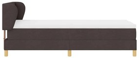 Cama Box com Colchão vidaXL - Castanho Escuro - 100x200 cm - Tecido