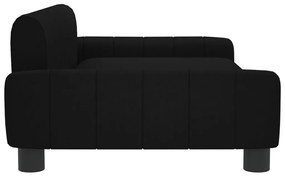 Sofá infantil 90x53x30 cm tecido preto