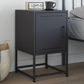 vidaXL Mesa de cabeceira 36x39x60,5 cm aço antracite