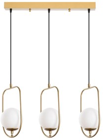 Candeeiro Chandelier Skew – Dourado – 80 cm x 15 cm
