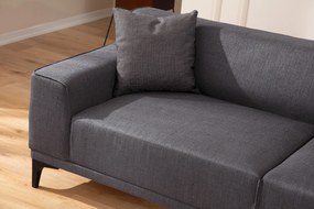 Sofá de 3 Lugares Petra – Antracite – 215x87x86 cm