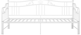 Estrutura sofá-cama de puxar 90x200 cm metal branco