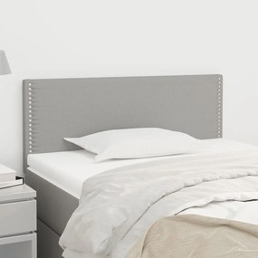 345884 vidaXL Cabeceira de cama tecido 90x5x78/88 cm cinzento-claro