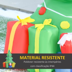 Árvore de Natal Insuflável 1,5 m Árvore Decorativa de Natal com Decora