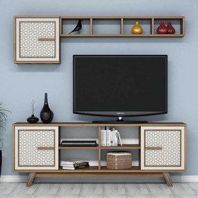 **** Móvel TV Ayla – Nogueira e Creme – 160x56,2x35 cm
**