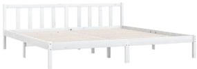 Estrutura de cama 200x200 cm pinho maciço branco