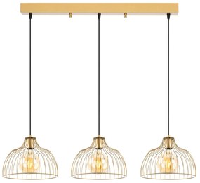 Chandelier Kozan – Dourado Brilhante – 101 x 28 x 126 cm