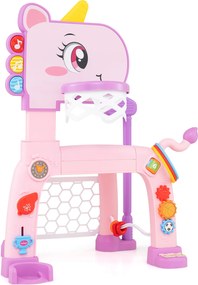 Centro Desportivo Infantil 4 em 1, 56 x 39 x 62-70 cm, Altura Regulável, Rosa