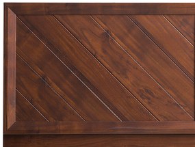 Cama de casal em madeira escura 140 x 200 cm MIALET Beliani