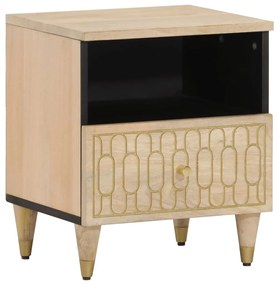 vidaXL Mesas de cabeceira 2 pcs 40x33x46 cm madeira mangueira maciça