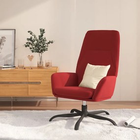 Cadeira de descanso veludo vermelho tinto