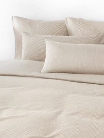 Capa de edredão em flanela com riscas finas Javon