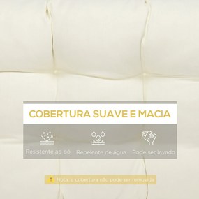 Almofada para Banco de 2 Lugares – Douce Crème – Creme – 110x48x8 cm