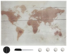 vidaXL Quadro magnético em vidro para parede 50x30 cm