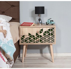 Mesa de Cabeceira Two – Carvalho Sonoma – 60x61x40 cm