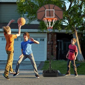 Cesto de basquetebol 172-200 cm  para crianças Sistema portátil de baliza de basquetebol com tabela inquebrável Base estável enchível