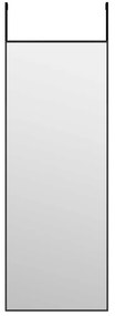 Espelho para porta 30x80 cm vidro e alumínio preto