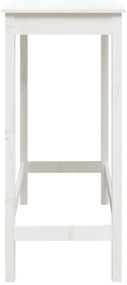 Mesa de bar 100x50x110 cm madeira de pinho maciça branco