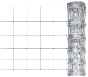 Cerca de jardim 50x0,8 m aço galvanizado prateado