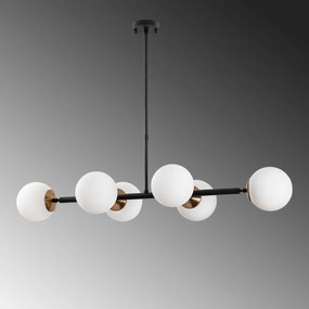 Candeeiro de Teto Fazli – Preto Antigo Creme – 110 x 40 x 35-66 cm