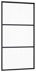 Porta deslizante c/ conj ferragens 102x205cm vidro ESG preto