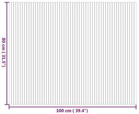 Tapete retangular 80x100 cm bambu cor natural