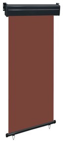 vidaXL Toldo lateral para varanda 80x250 cm castanho