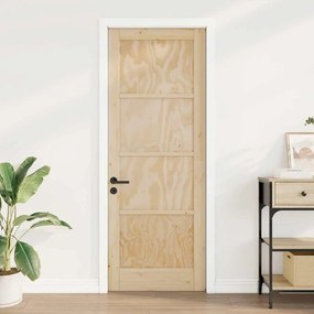 Porta Interna "ORKDAL" 78x211x4 cm de Madeira Sólida de Pinheiro