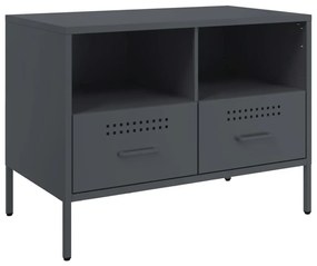 Móveis de TV 2 pcs 68x39x50,5 cm aço laminado a frio antracite