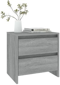 Mesas de cabeceira 2 pcs 45x34,5x44,5 cm aglom. sonoma cinzento