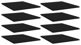 vidaXL Prateleiras para estante 8 pcs derivados de madeira preto