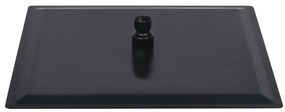 Cabeça de chuveiro quadrada 40x40 cm aço inoxidável preto