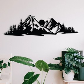 Acessório Decorativo de Parede Mountain – Preto – 68 x 19 cm