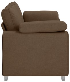 Sofá Loveseat Castanho 140 cm Tecido