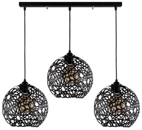 Candeeiro de Teto Fellini – Preto – 100 x 25 cm