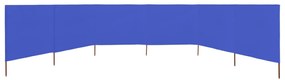 Para-vento com 6 painéis em tecido 800x160 cm azul-ciano