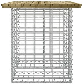 Banco de jardim c/ design gabião 100x70x72 cm pinho impregnado