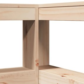 Cama com estante sem colchão 75x190 cm pinho maciço