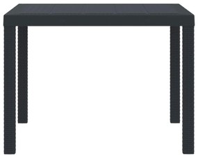vidaXL Mesa de Jantar para Jardim Antracite 100 x 100 x 73 cm vime PE