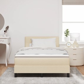 Cama Box com Colchão Creme 120x190 cm Tecido